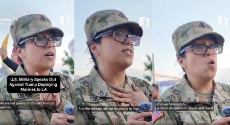 Texas Marine says she's not a Trump pawn