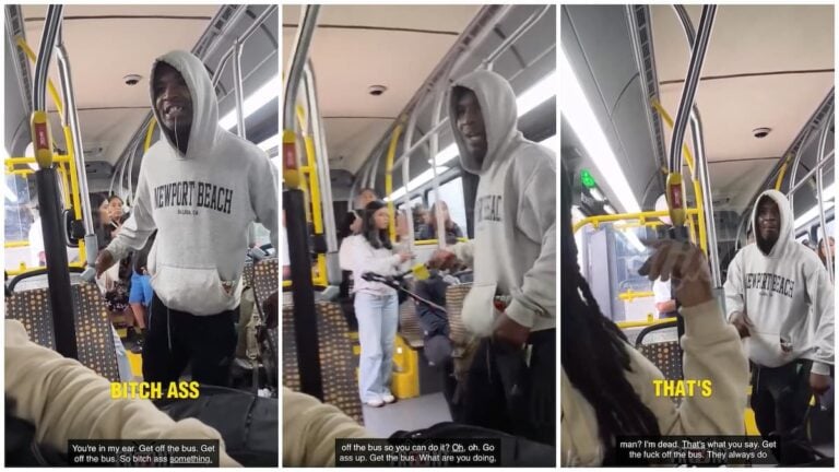 'Drooling' Guy Wielding Bolt Cutters Threatens and Intimidates Passenger on LA Metro