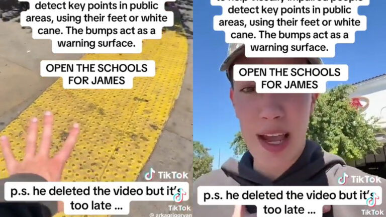 California Tiktoker James Charles Complains About Sidewalk Bumps Meant to Help the Blind: ‘I Didn’t Knew I Could Hate Him More’ California Tiktoker James Charles Complains About Sidewalk Bumps Meant to Help the Blind: ‘I Didn’t Knew I Could Hate Him More'