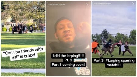 Michigan man asks to make friends with guys LARPing in heartwarming viral clip