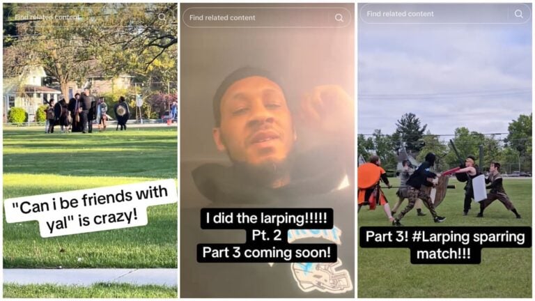 Michigan man asks to make friends with guys LARPing in heartwarming viral clip