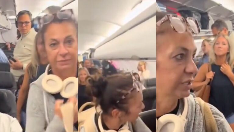 Woman on New York flight