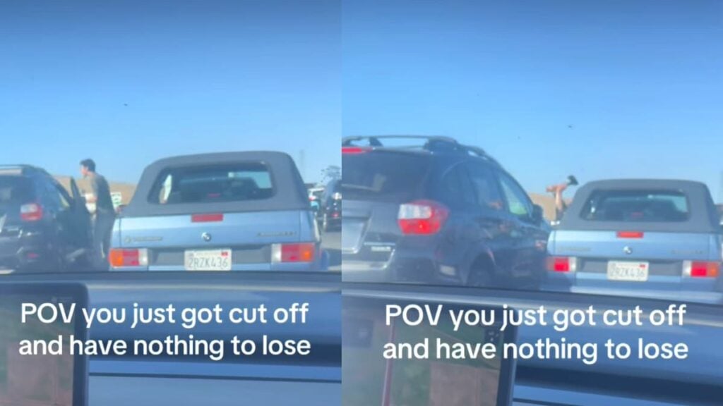 A picture of the unhinged California driver.