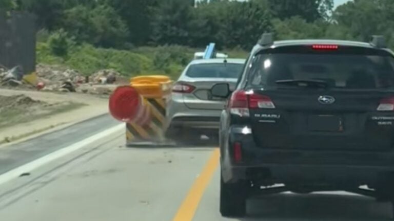 Car driving recklessly
