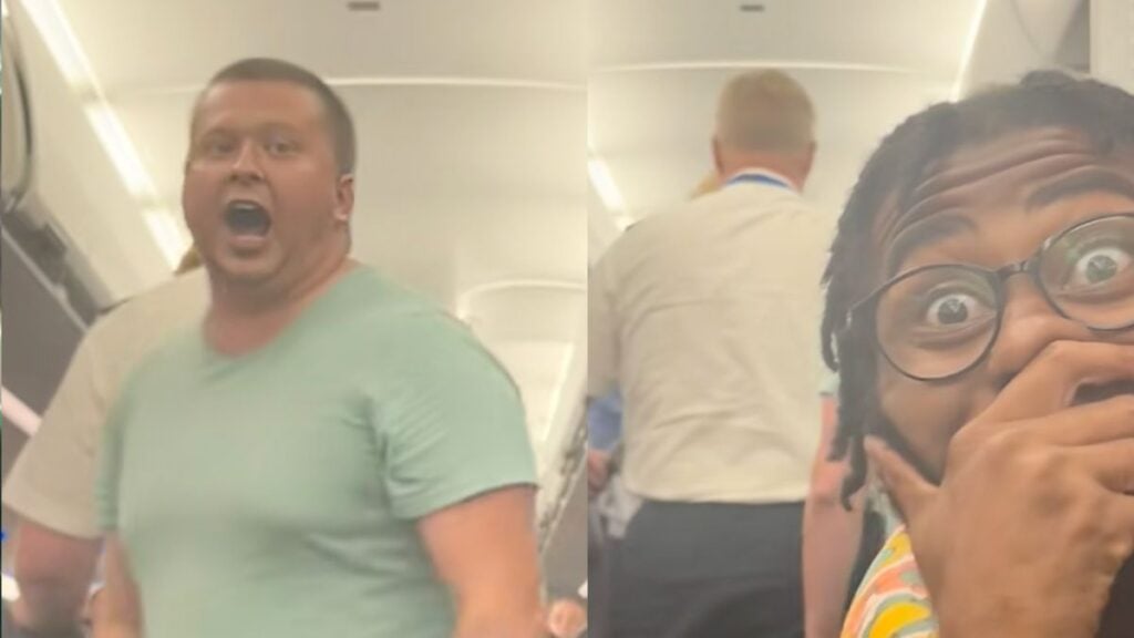 Man yelling on place