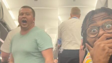 Man yelling on place