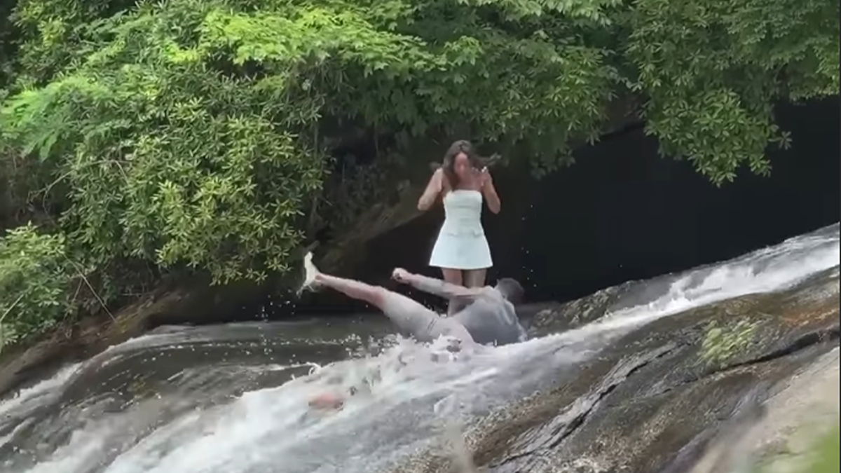 Marriage Proposal Goes Wrong for Georgia Actress After Waterfall Sweeps Man Off His Feet: ‘Was He Just Going With the Flow’
