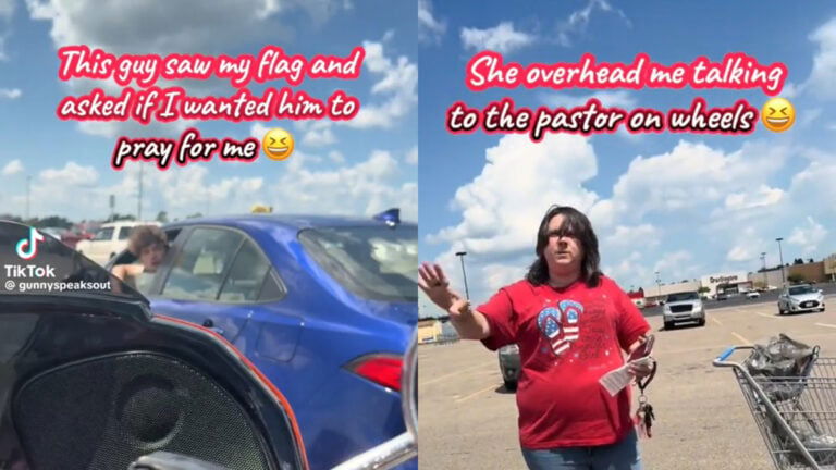 Tempers Flare in Evansville As MAGA Loyalists Confront ‘F*** Trump’ Flag Bearer: ‘She Got Really Quiet on the Civics Questions’