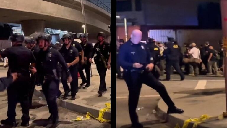 Citizens Rage Over LAPD’s Excessive Use of Resources to Escort a Couple of ICE Agents to Their Cars: ‘These Evil MFS Can Not Possibly be Good’ Los Angeles police escort ICE