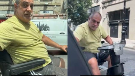 New York City Scooter Elderly Man.