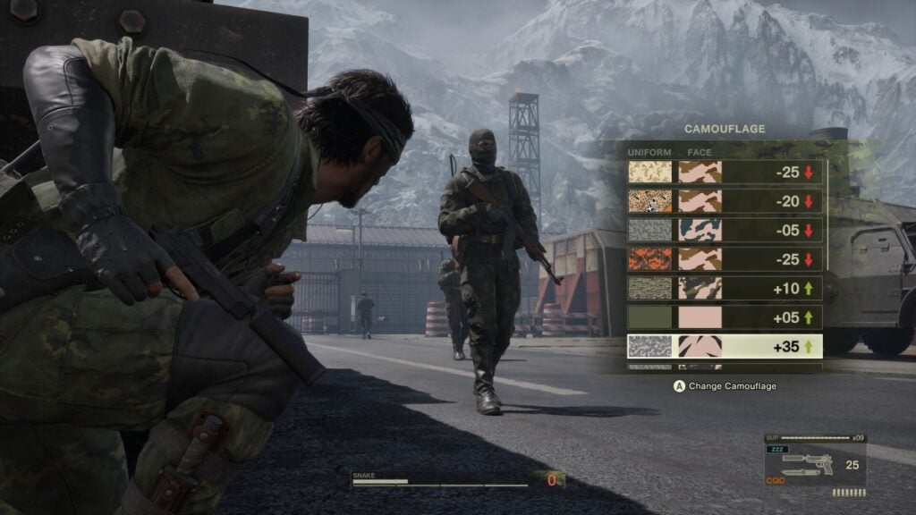 New Camouflage menu