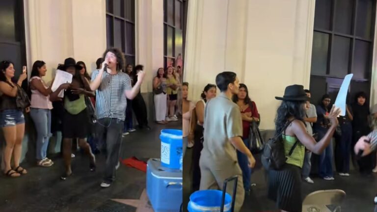 Unhinged Los Angeles Karen Chases Street Band While Accusing Them of Stealing Her Spot: ‘She Needs to Grow Up’ A picture of the Los Angeles Karen.