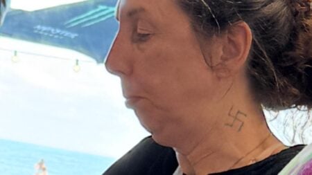 Nazi woman with rosa parks shirt