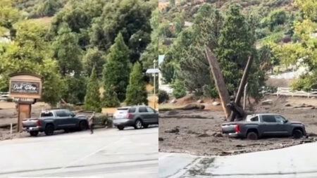 California Mudslide Strikes As Resident Tries to Get Truck to Safety: ‘And That’s How You Get Fossilized, Kids’