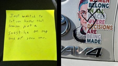 A Person in Colorado Vandalizes a Car by Drawing Swastikas on It: ‘I’d Say Time for a Ring Cam’ Colorado Car Swastika