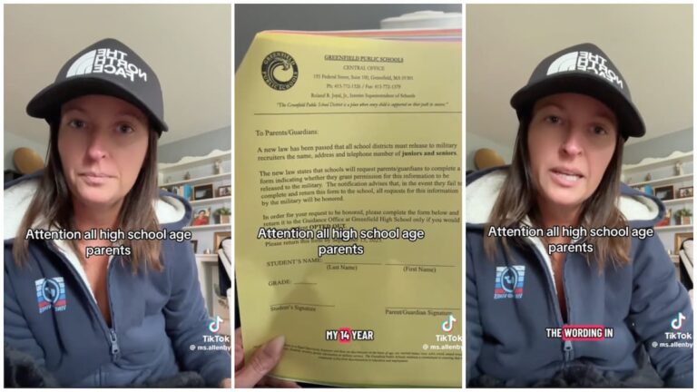 Concerned Massachusetts Mom Receives Letter from School Requesting Student Information for Military Recruiters Due to ‘New Law’: ‘What the F*ck Is This?’ Concerned Massachusetts Mom Receives Letter from School Requesting Student Information for Military Recruiters Due to 'New Law'