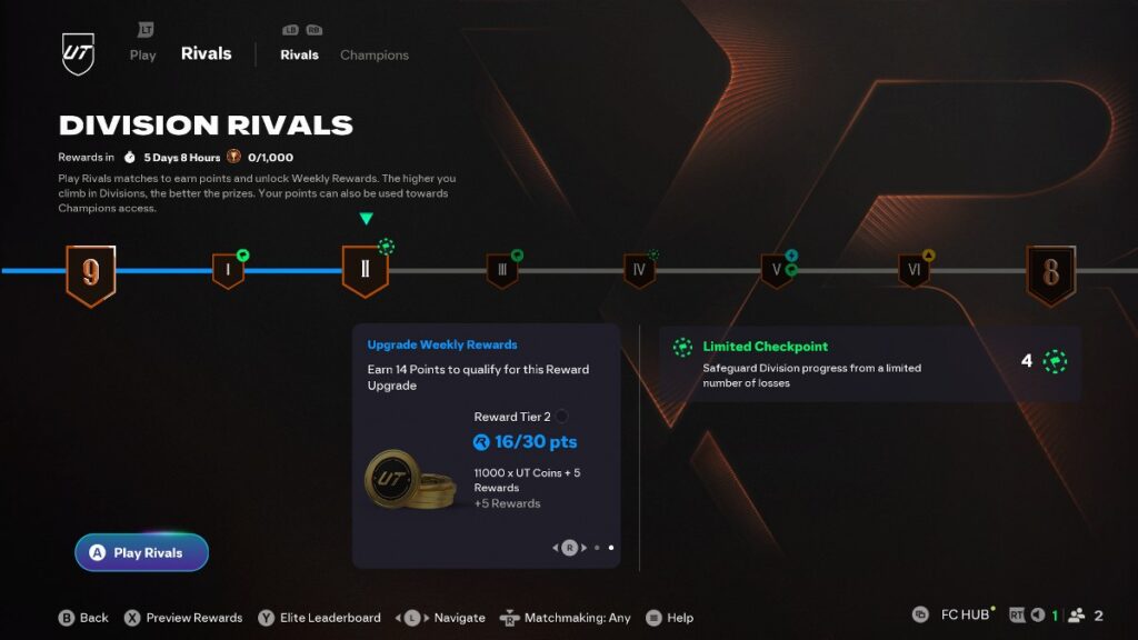 EA Sports FC 26 Division Rivals Ranks