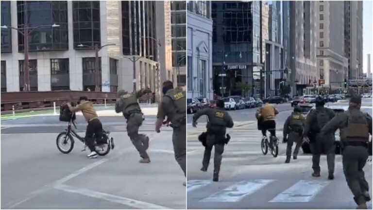 Chicago Cyclist Reveals the Biggest Weakness of ICE Agents in Daring Escape Clip: ‘What a Bunch of Losers’ ICE vs cyclist