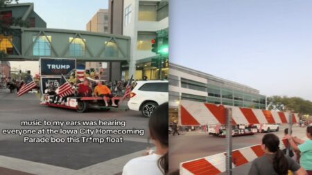 Iowa Trump Float Booed by Parade Attendees