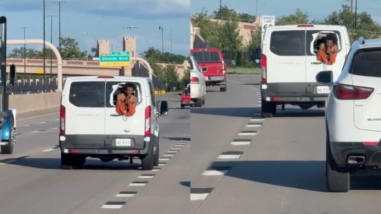 Wild Oklahoma City Shirtless Prisoner Hangs Out Rear Window of Speeding Jail Van: “I Just Wanted Out, Even If It Killed Me” Oklahoma City Jail Escape