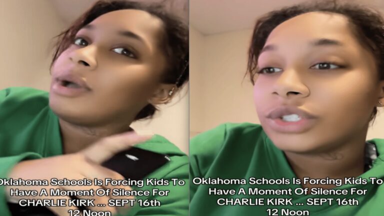 Woman Angry That Oklahoma Schools is Forcing Kids to Have a Moment of Silence for Charlie Kirk, ‘But Black History is a No No’ Woman Angry That Oklahoma Schools is Forcing Kids to Have a Moment of Silence for Charlie Kirk