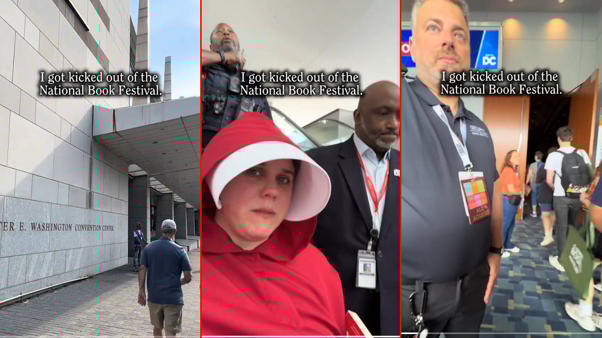 Woman Kicked Out of National Book Festival in Washington, DC For Wearing Handmaid’s Tale Costume, ‘She’s Just Sitting There, Menacingly’