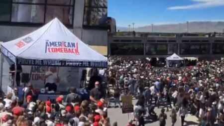 A picture of Charlie Kirk in Utah.