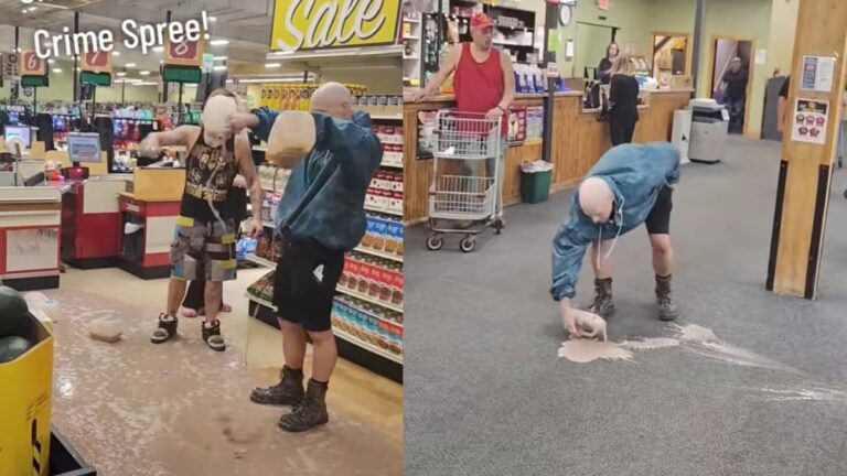 Unhinged Michigan Man Pours Chocolate Milk Cans All Over Grocery Store: ‘America Is So Peaceful’ A picture of the Michigan man.