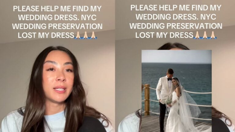 Devastated New York Bride Exposes Wedding Preservation Company for Scamming Her Out of Her Vera Wang Dress: ‘This Is a Valid Crash Out’ A picture of the New York bride.