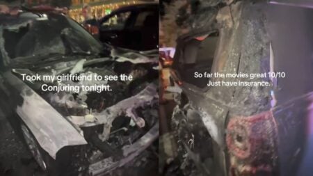 A picture of the Texas man's car.