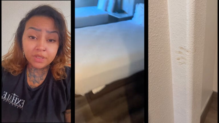 Content Creator From Las Vegas Says California Hotel Forced Her to Stay in Room With Bloody Handprint, Then Kicked Her Out After She Complained: ‘Oh This Is Scary as Hell. I Hope You’re Ok’ california hotel bloody handprint