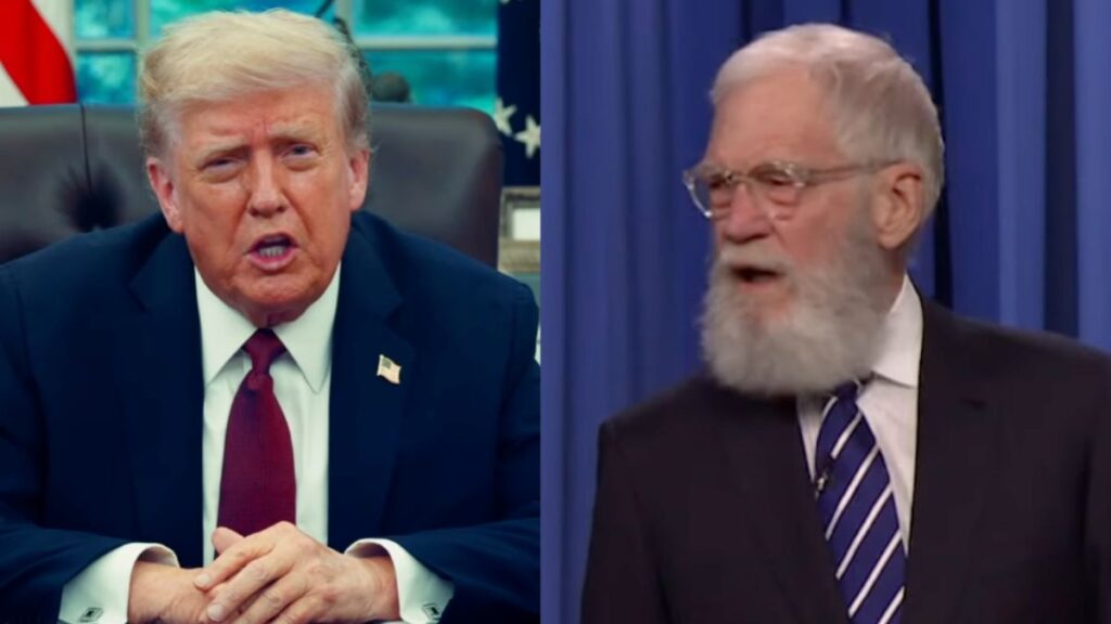 Donald Trump ‘Belongs In A Rubber Room’ For What He Said About ‘Loser’ David Letterman Donald Trump (left) David Letterman (right)