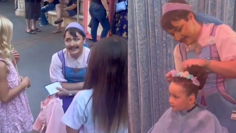 ‘Woke’ Disney World Under Fire For Hiring Princess With Mustache: ‘Sickening’ And ‘Unacceptable’ Disney Princess greeter with a mustache
