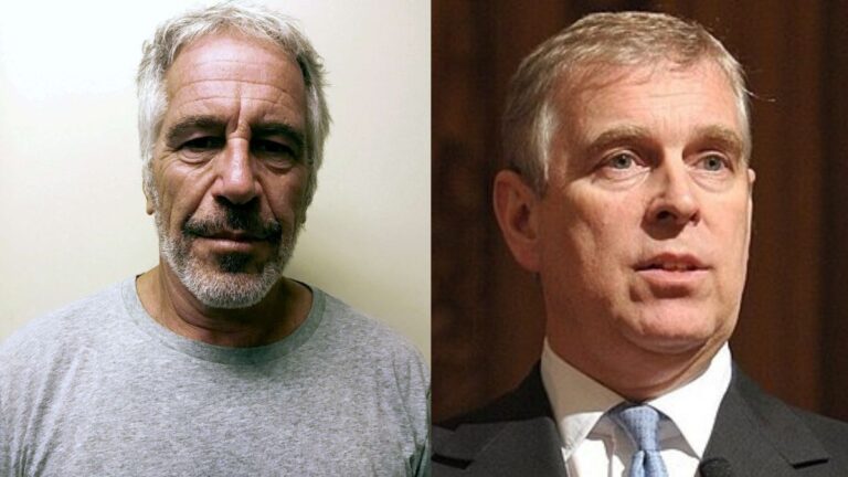 Jeffrey Epstein (left) Prince Andrew (right)