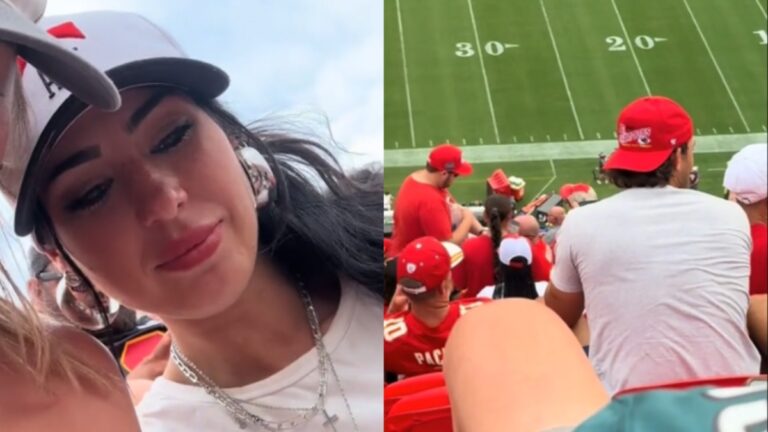 Missouri Woman Uses Travis Kelce As Inspiration While Looking For Love At NFL Game: ‘We Love A Confident Girly’ Missouri woman possibly finds love at Kansas City Chiefs game.