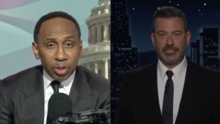 Stephen A Smith (left) Jimmy Kimmel (right)