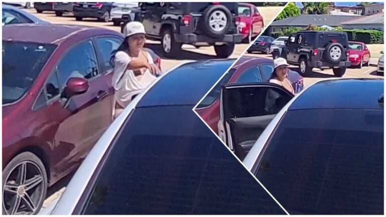 Spiteful California Karen Pours Alcohol into Vehicle Engine & Throws Can Due to Parking Spat, Gets Charged with Misdemeanour Assault: ‘I Love How He Doesn’t Even Flinch as the Drink Hits Him’ Spiteful California Karen Tries to Pour Alcohol into Vehicle Engine Bay & Throws Can Due to Parking Spat, Gets Charged with Misdemeanour Assault: 'I Love How He Doesn't Even Flinch as the Drink Hits Him'