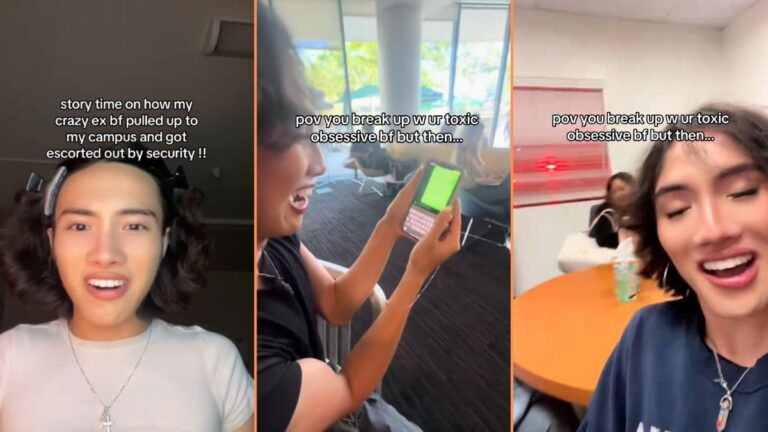 Crazy Ex-Boyfriend Pulls Up to California College Campus Because of Breakup Text: ‘He Couldn’t Handle Loosing a Baddie’ Crazy Ex-Boyfriend Pulls Up to California College Campus Because of Breakup Text 'He Couldn't Handle Losing a Baddie'