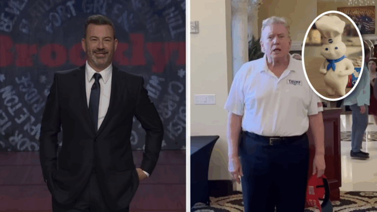 Jimmy Kimmel Grills ‘Pillsbury Dough President’ Trump for Fat-Shaming US Military Service Members: ‘You Get So Fat You Start Breaking Escalators’ Jimmy Kimmel Grills 'Pillsbury Dough President' Trump for Fat-Shaming US Military Service Members