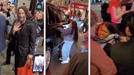 Keanu Reeves' 'Divine Wife' Thrown to Ground As She Chases Down His Limo in New York
