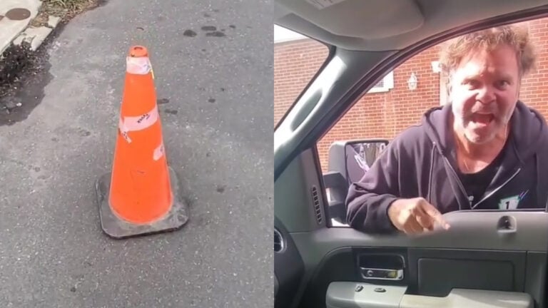 Philadelphia Parking Dispute Erupts After Man Uses Cone to Reserve a Spot and Loses It: ‘I Instantly Hate Both of These Guys’