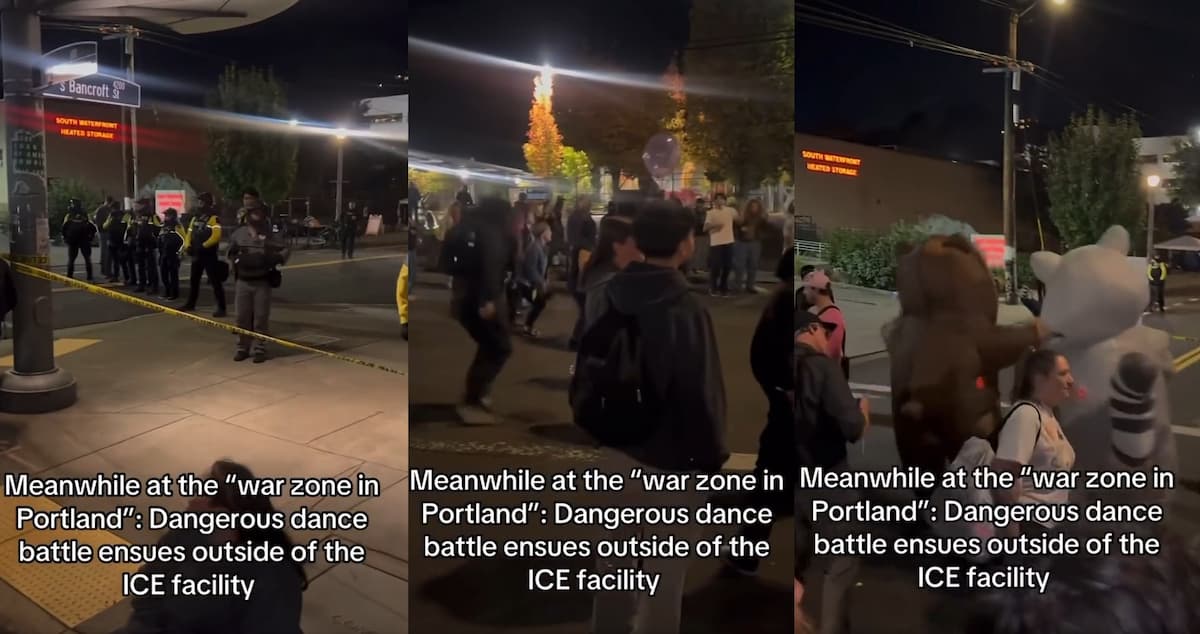 Portland Protesters Turn ICE Facility Into Dance Floor, Animal Costumes Optional – ‘Dispatch: They’re Doing the Cha Cha Slide!’