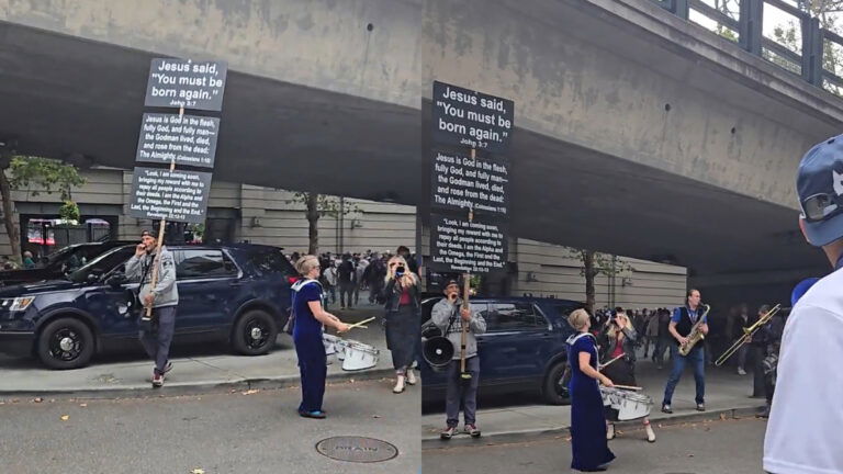 Seattle Band Drowns Out Street Preacher Outside Mariners Game With Careless Whisper Performance: ‘The Guy Is Obnoxious’
