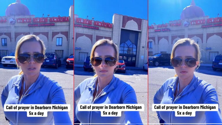 White MAGA Karen Angry About Muslim Church’s Call of Prayer in Michigan, ‘It doesn’t bother me! Muslims, from my experience, are good people of FAITH!’ White MAGA Karen Angry About Muslim Church’s Call of Prayer in Michigan
