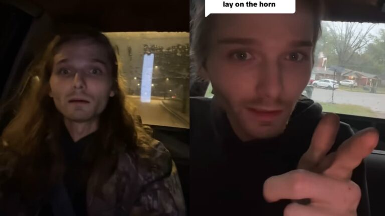 A picture of the Tennessee man inside his truck.