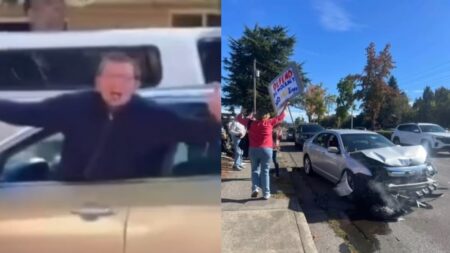 Unhinged Washington MAGA Man Crashes Car After Screaming at No Kings Protesters: ‘MAGA Freaks Are So Insane’ A picture of the Washington man.