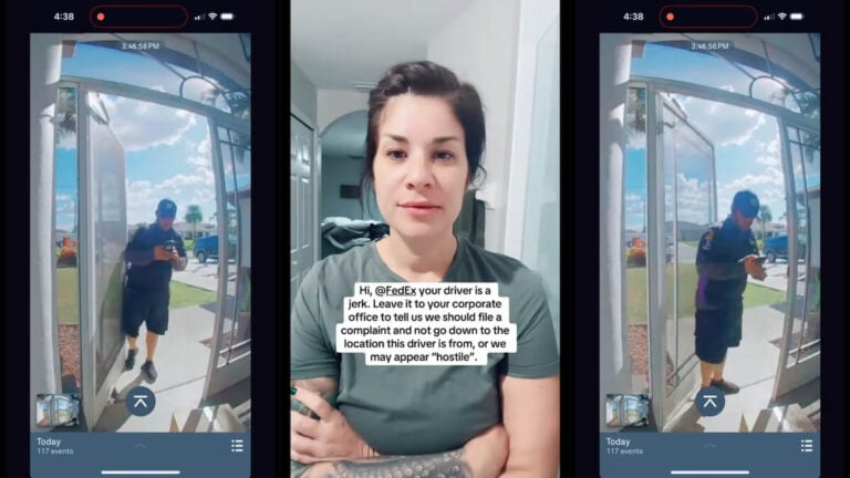 florida fedex driver takes money driveway