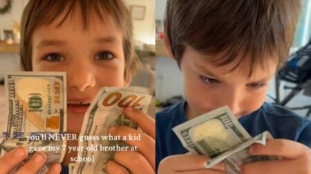 Michigan boy gets $200 from friend at school