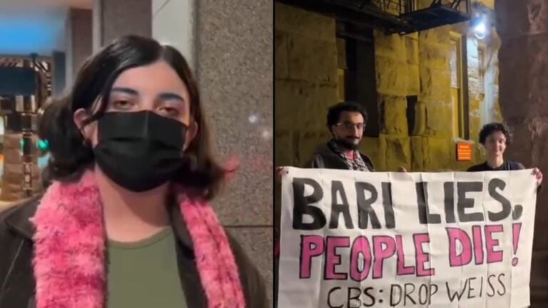 Bari Weiss, Proud ‘Zionist Fanatic’, Brutally Heckled at Chicago Event: ‘The Genocide in Palestine Is on Your Hands’ Code Pink Activists Protest Bari Weiss Chicago