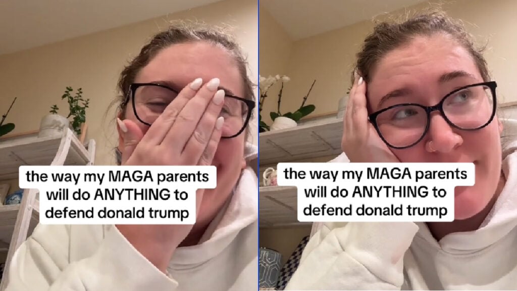 New York MAGA Mom Gets Hysterical Defending Trump After Daughter Asks About the Epstein Emails